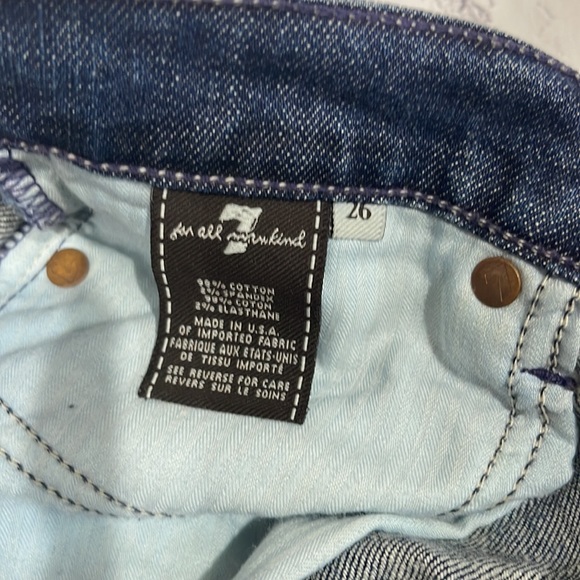 7 For All Mankind Roxanne Jeans Skinny Straight Distressed Mid-Rise Denim - Picture 8 of 14